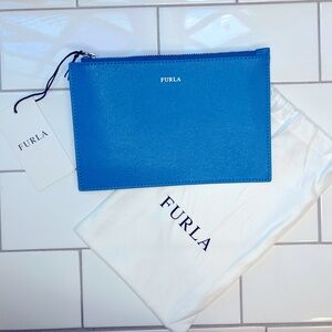 NWT - Furla Peackock Blue Accessory Bag